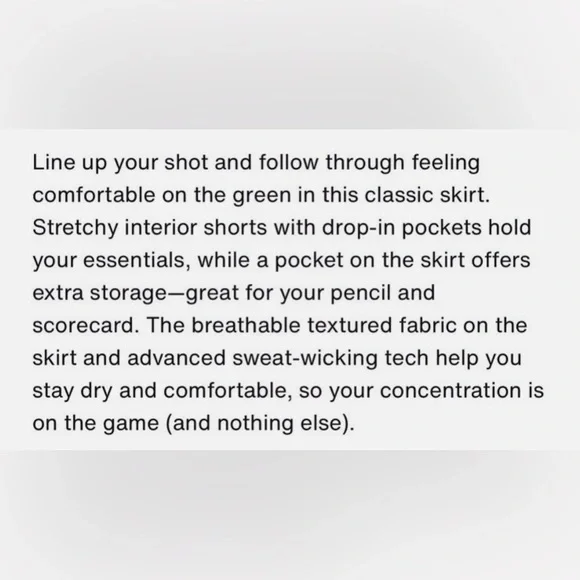 Nike Women's Dri-Fit ADV Tour Turquoise Skirt W/Shorts H/R Size-S NWT - Picture 14 of 14